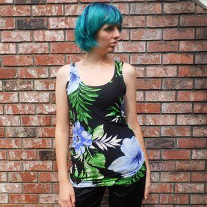 Willem Jean rouched floral tank top